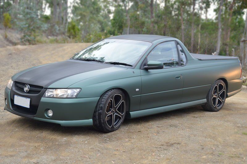 Colour Change Car Wrap Matt Green with Carbon Bonnet