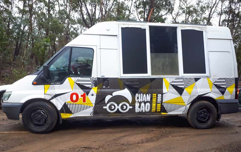 Food Truck Partial Wrap Hobart Chan Bao