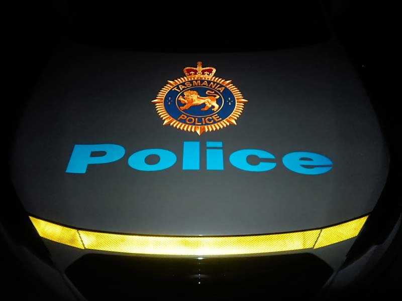 Police Tasmania Vehicles - Reflective Vehicle Graphics at night