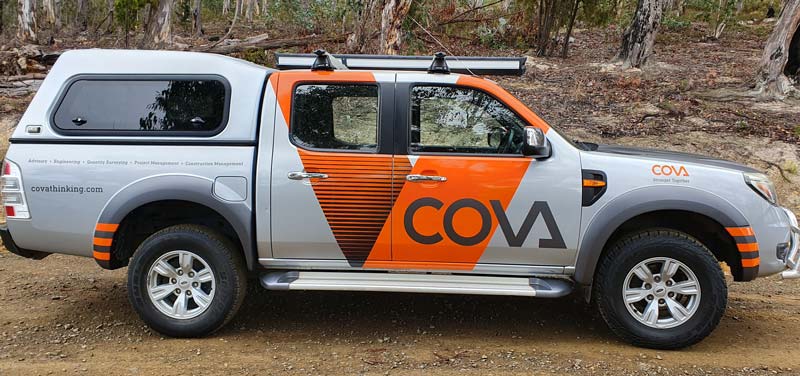 cova creative car signage hobart