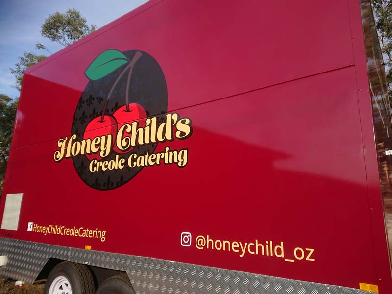 full food truck wrap honey child wrapcraft hobart